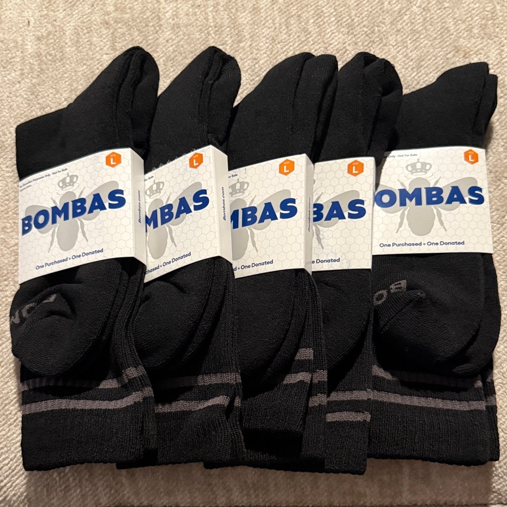 Bombas Men's Black Casual Socks